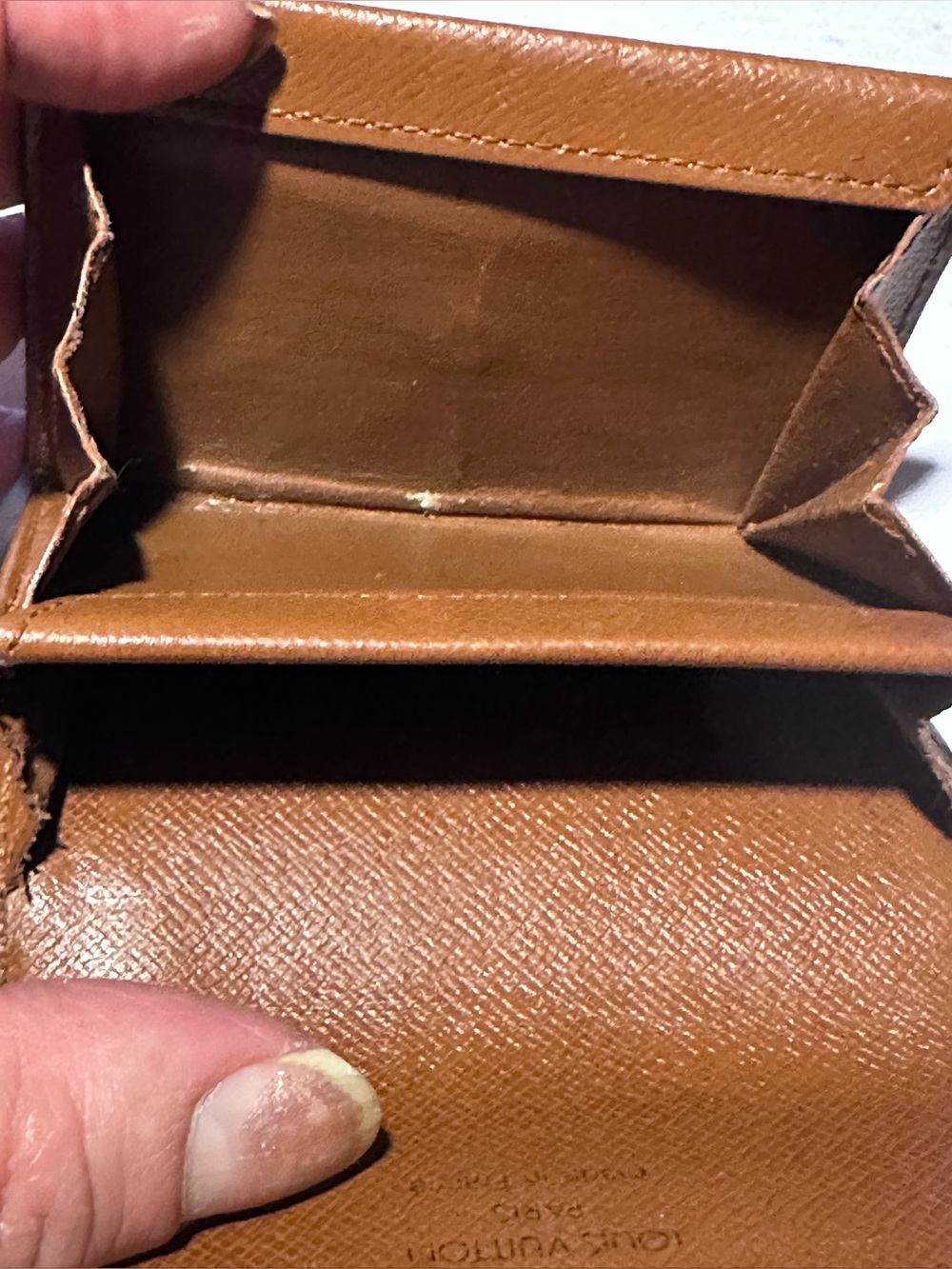 Louis Vuitton Monogram Porte Monnaie Plat Coin Case Wallet Brown Leather unisex - Picture 6 of 11